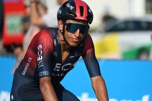 Egan Bernal en la primera etapa del Tour de Dinamarca.