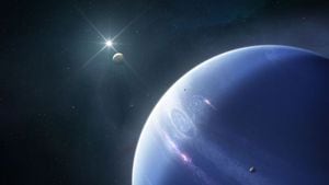 Neptuno es el planeta más distante que conocemos dentro del Sistema Solar, pero podría haber otros más allá del Cinturón de Kuiper. BBC - GETTY IMAGES
