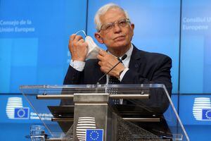 El jefe de la diplomacia europea, Josep Borrell. (Photo by Francois WALSCHAERTS / various sources / AFP)