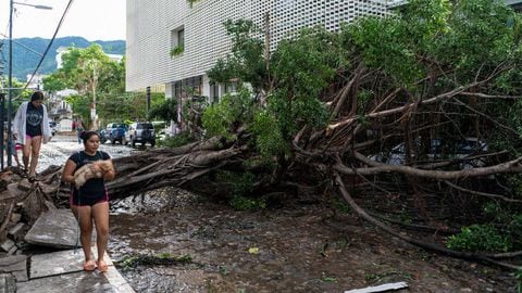 Secuelas del huracán Lidia en Puerto Vallarta.