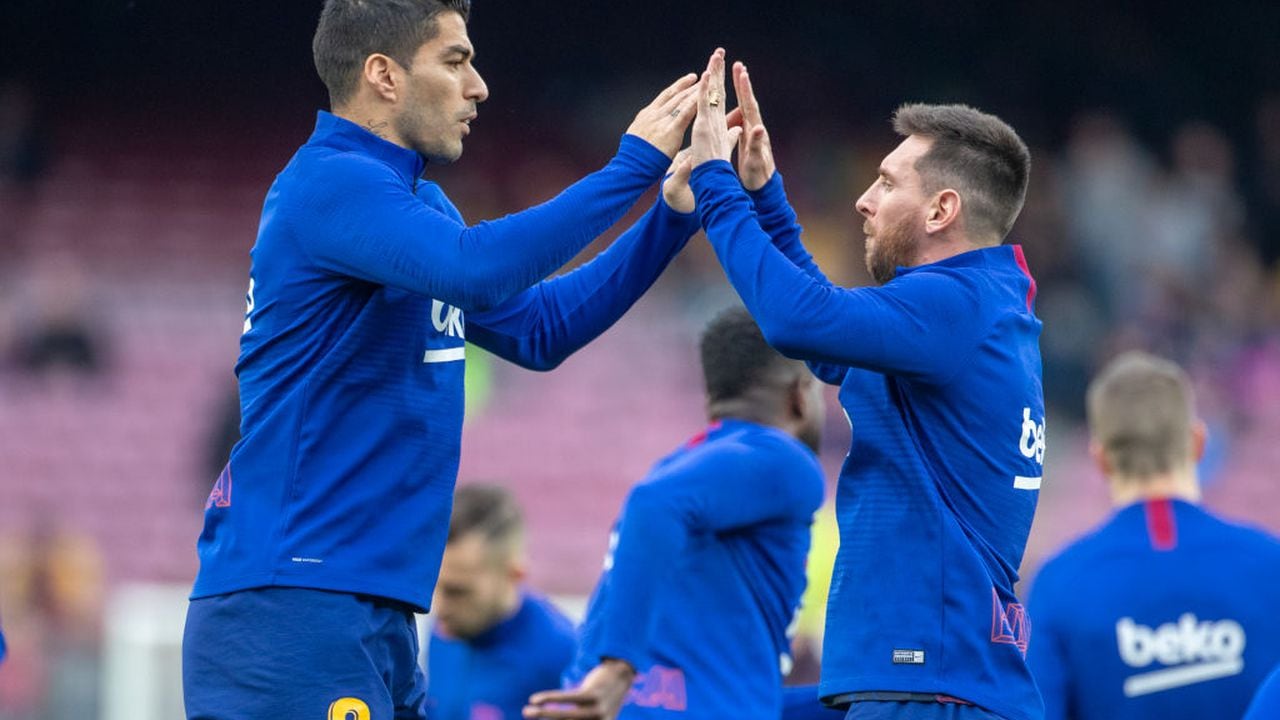 Luis Suárez y Lionel Messi durante su etapa juntos en Barcelona.