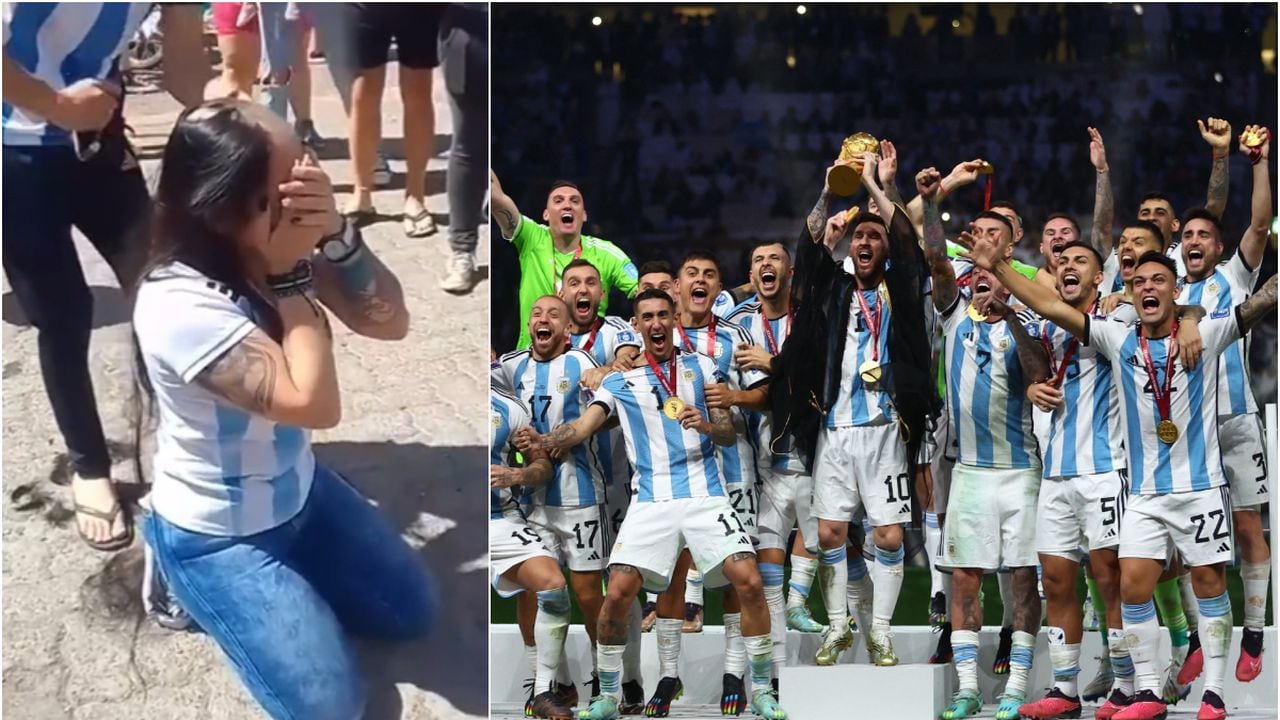 Mujer cumple su promesa tras el título de Argentina  y se rapa el cabello