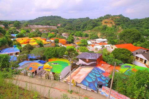 Mil viviendas del casco urbano del municipio de Usiacurí, Atlántico, conformarán el mural más grande de Colombia. Los dibujos recrean la riqueza natural y tradiciones de la región.