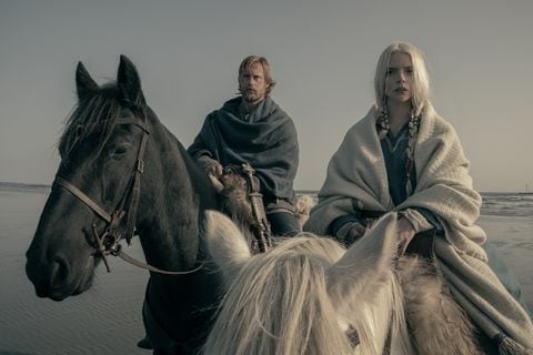 Alexander Skarsgård stars as Amleth and Anya Taylor-Joy as Olga in director Robert Eggers’ Viking epic THE NORTHMAN, a Focus Features release.