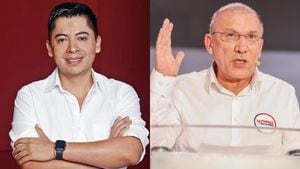 Los senadores Ariel Ávila y Roy Barreras.
