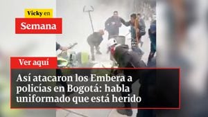Así atacaron los Embera a policías en Bogotá: habla uniformado que está herido