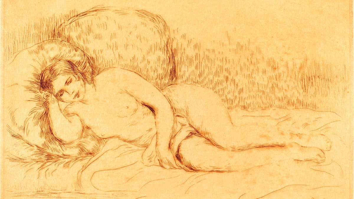 Auguste Renoir, Woman Reclining (Femme couchee), French, 1841-1919