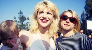 Frances Bean Cobain, Courtney Love y Kurt Cobain.