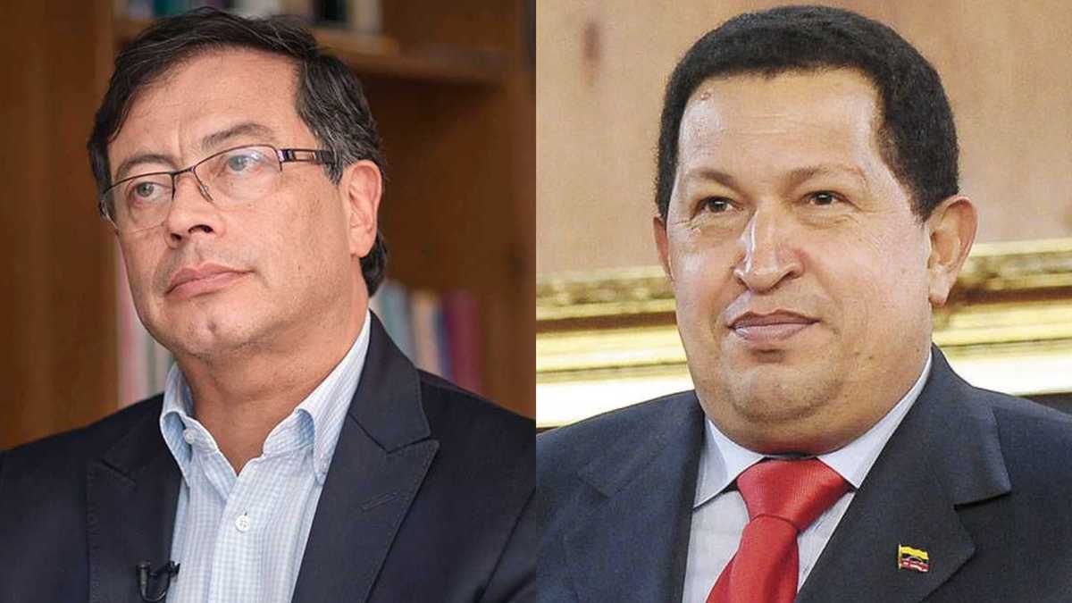 Gustavo Petro y Hugo Chávez.