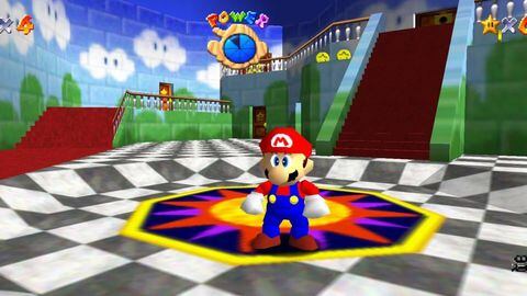 Super Mario 64 representó el salto de Mario a los gráficos en 3D