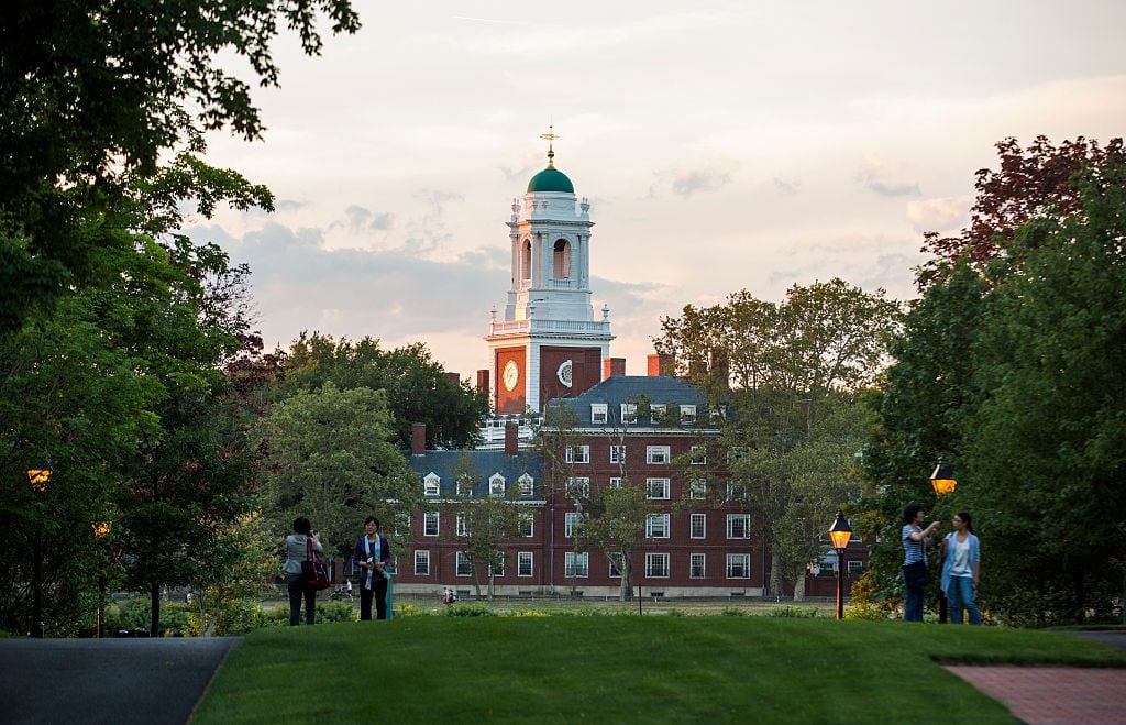 BOSTON, MA - JULY 26: The campus of Harvard Business School and Harvard University,  July 26, 2016 in Boston, Massachusetts.   Harvard,  one of the most prestigious business schools in the world,  emphasizes the case method in the classroom. (Photo by Brooks Kraft/Corbis via Getty Images)