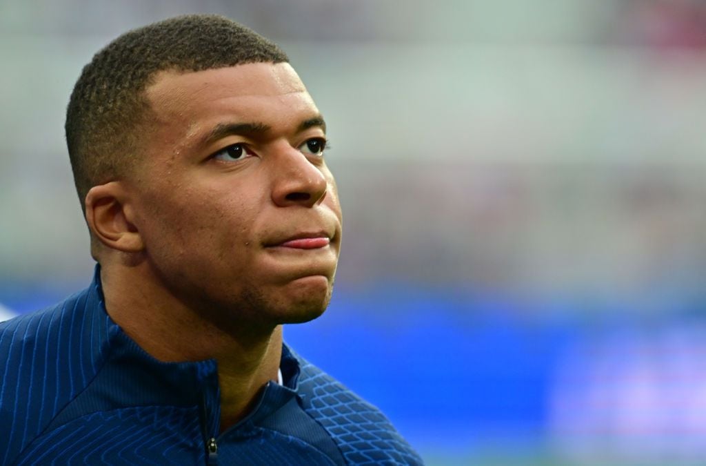 PARIS, FRANCE - JUNE 19: Kylian Mbappe of France during the UEFA EURO 2024 Qualifying Round match between France and Greece at Stade de France on June 19, 2023 in Saint-Denis, near Paris, France. (Photo by Christian Liewig - Corbis/Getty Images)