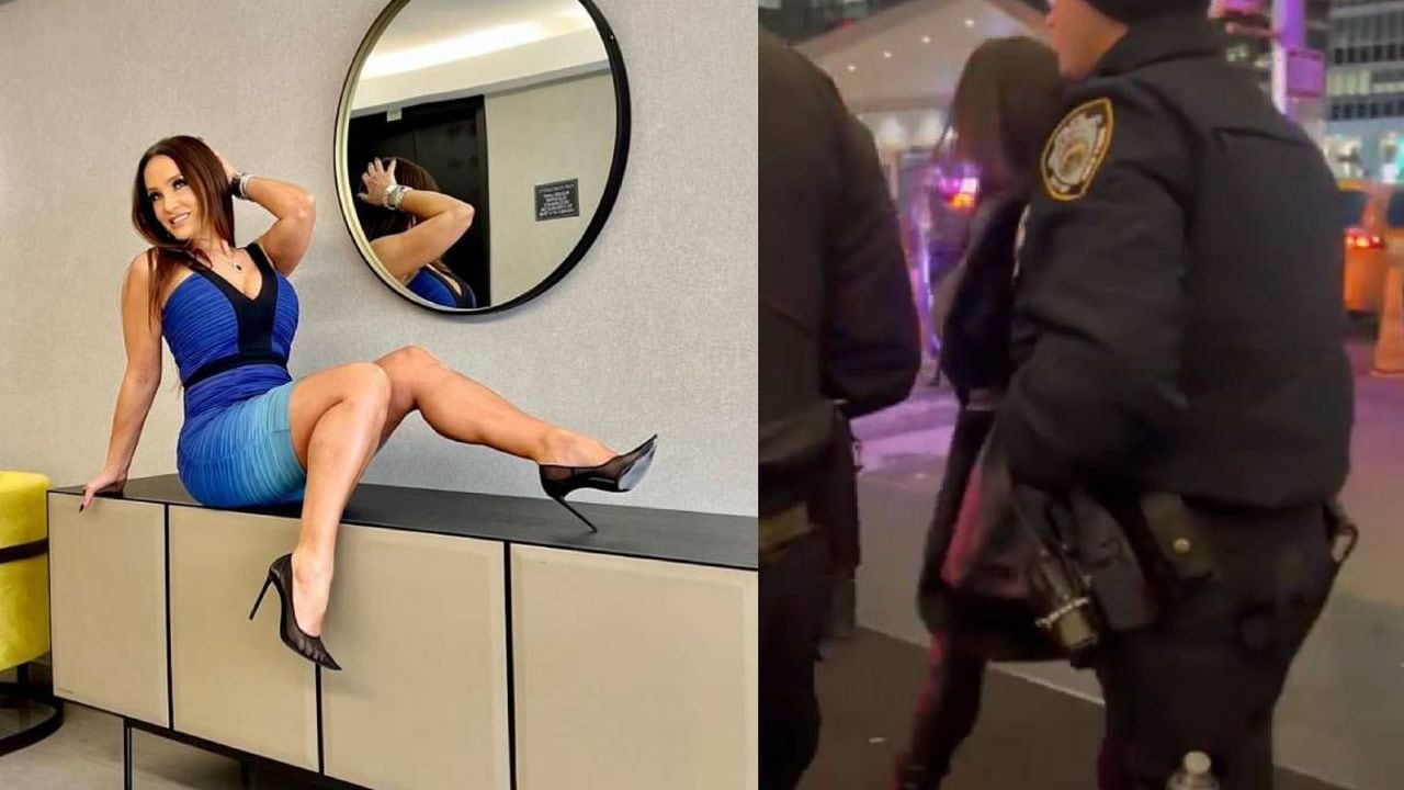 La ex actriz salió escoltada por policías en Nueva York