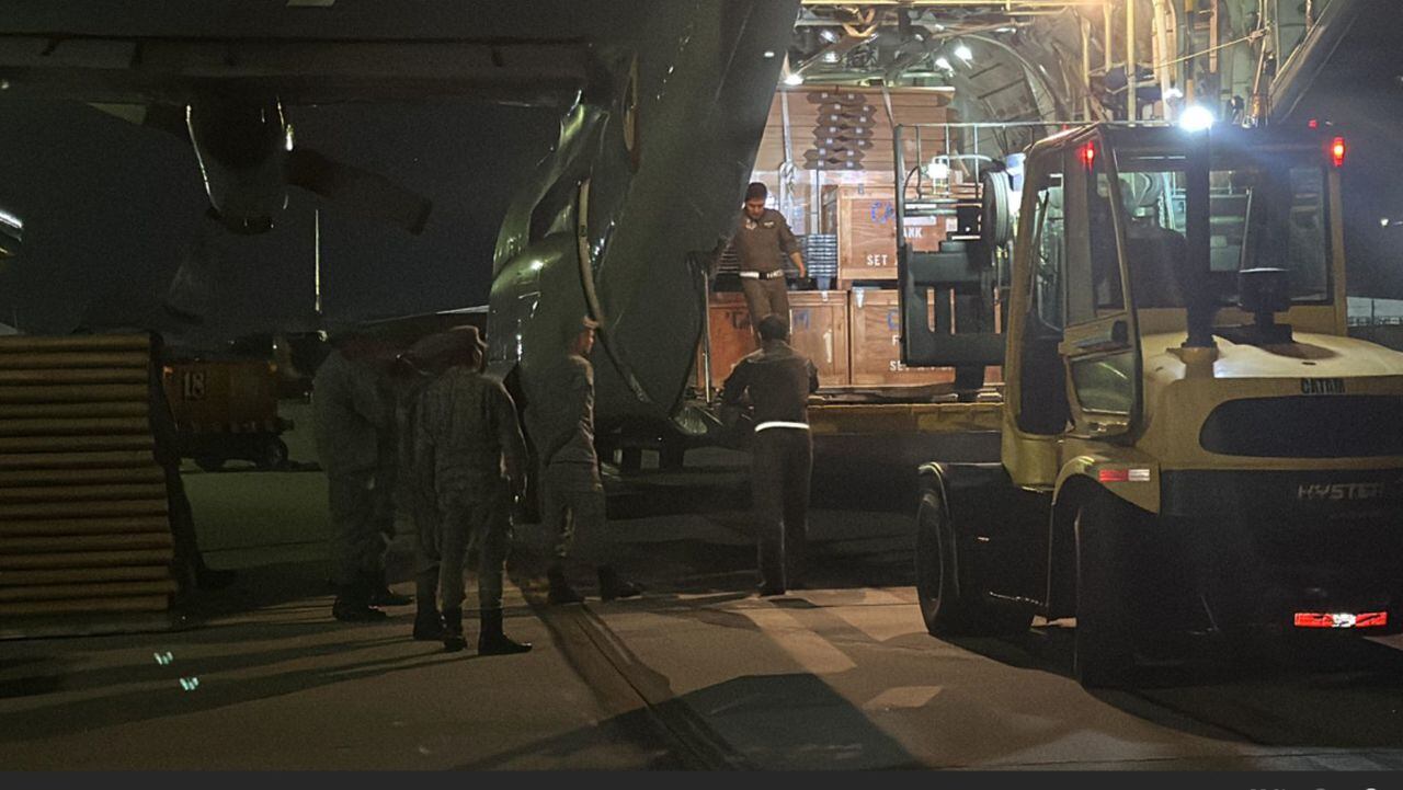 Llegó el sistema Guardian Caylym desde Lima - Perú
Foto: Fuerzas Militares