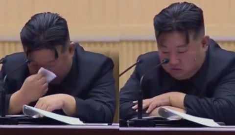 Kim Jong-un se mostró bastante afectado