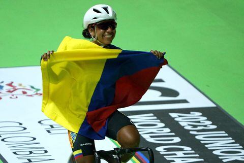 La ciclista Juliana Londoño ganó el oro en el omnium del Mundial Junior  2023 de pista en Cali.