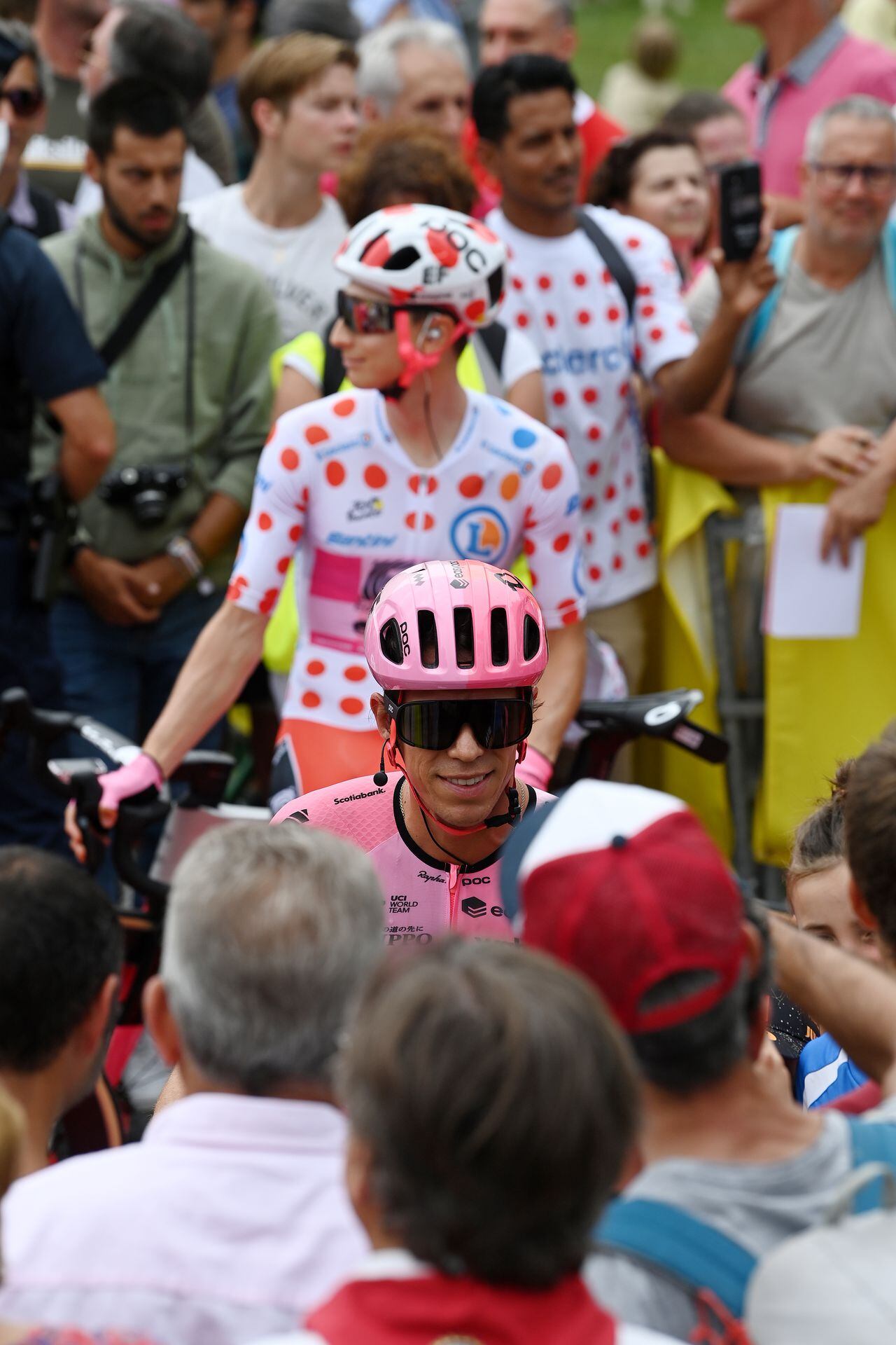 DAX, FRANCE - JULY 04: Rigoberto Uran of Colombia and Team EF Education-EasyPost prior to the stage four of the 110th Tour de France 2023 a 181.8km stage from Dax to Nogaro / #UCIWT / on July 04, 2023 in Dax, France. (Photo by Tim de Waele/Getty Images)