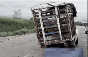 Accidente vía La Lizama - San Alberto.