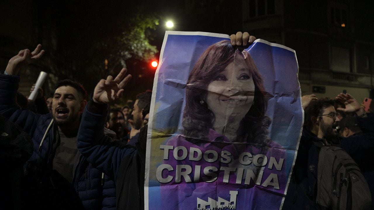 Concentración a favor de Cristina Fernández de Kirchner en Buenos Aires.