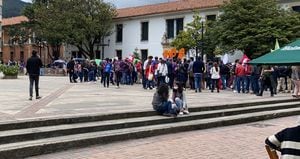 Acto de la Coalición de la Esperanza, en el centro de Bogotá