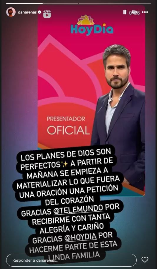 Daniel Arenas compartió que trabajará en Telemundo.