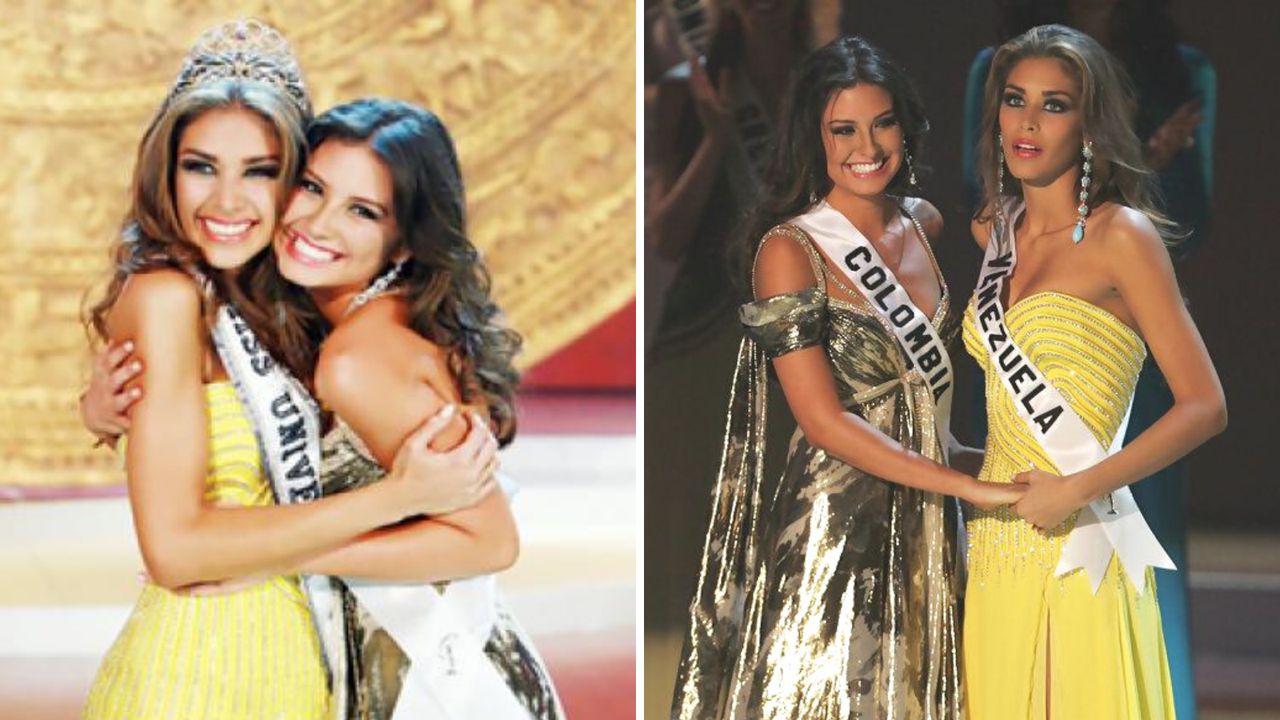 Ambas compitieron por la corona de Miss Universo en el 2008 y quedaron en primero y segundo lugar, respectivamente.