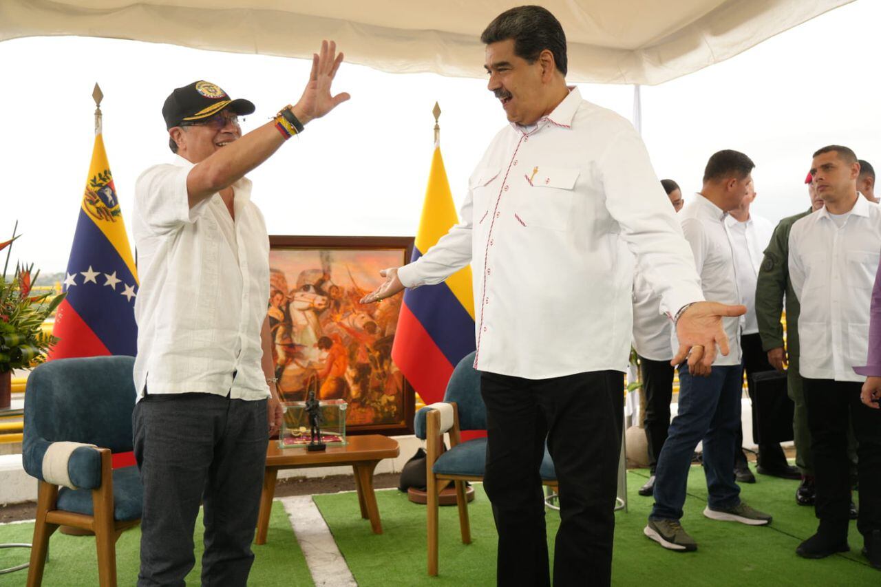 Gustavo Petro y Nicolás Maduro.