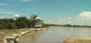 Obras río Cauca sector Caregato 2021