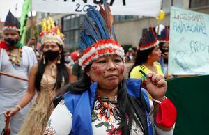 Minga Indigena marcha indigenas durante el
Paro Nacional 21 de octubre del 2020 en Bogota
Mujer Mujeres
Foto: Guillermo Torres Reina / Semana