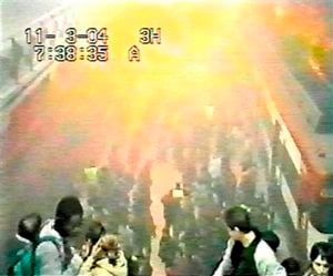 Marzo 11 , 2004 - Imagen del circuito cerrado de televisión del atentado en la estación de tren de Atocha en Madrid.