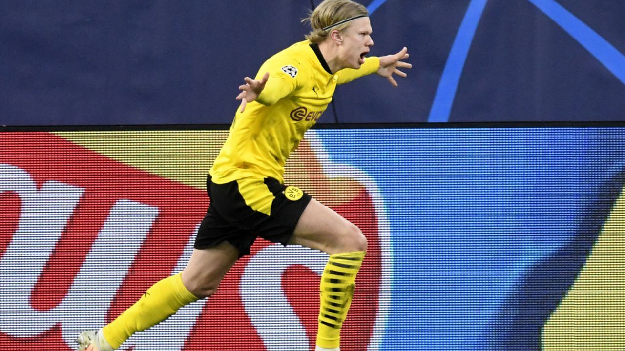 Erling Haaland la máxima figura de Borussia Dortmund ante Sevilla. Foto: AP/Bernd Thissen