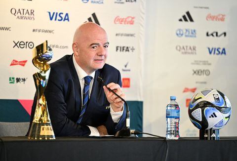 AUCKLAND, NEW ZEALAND - JULY 19: FIFA President Gianni Infantino during the Official Opening Press Conference - FIFA Women's World Cup Australia & New Zealand 2023 at Park Hyatt hotel on July 19, 2023 in Auckland / Tmaki Makaurau, New Zealand. (Photo by Harold Cunningham - FIFA/FIFA via Getty Images)