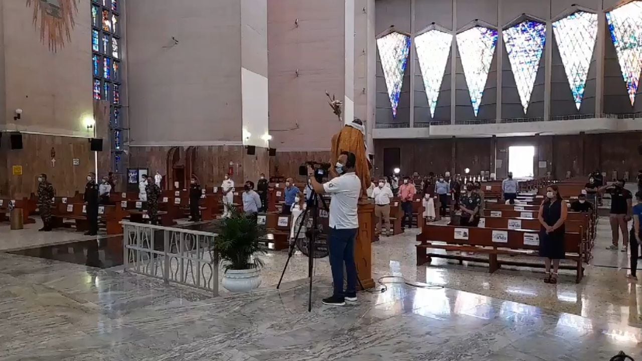 Imagen de la ceremonia religiosa celebrada en Barranquilla.