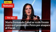 María Fernanda Cabal se va de frente contra el presidente Petro por ataques al Fiscal