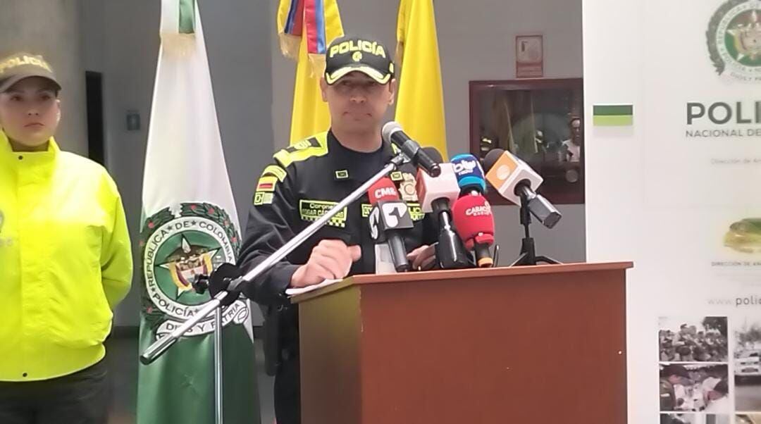 Coronel Édgar Cárdenas, director de la Policía Antinarcóticos.
