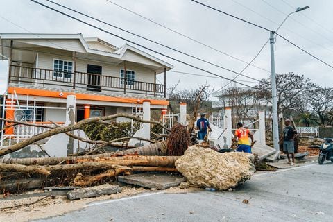 Devastación por el paso del huracán Iota en San Andrés.