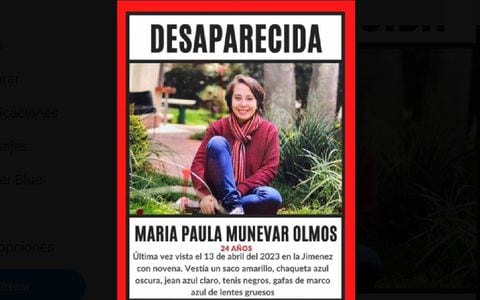 Buscan a María Paula Munevar, joven desaparecida en Bogotá