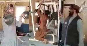 Talibanes en el gimnasio