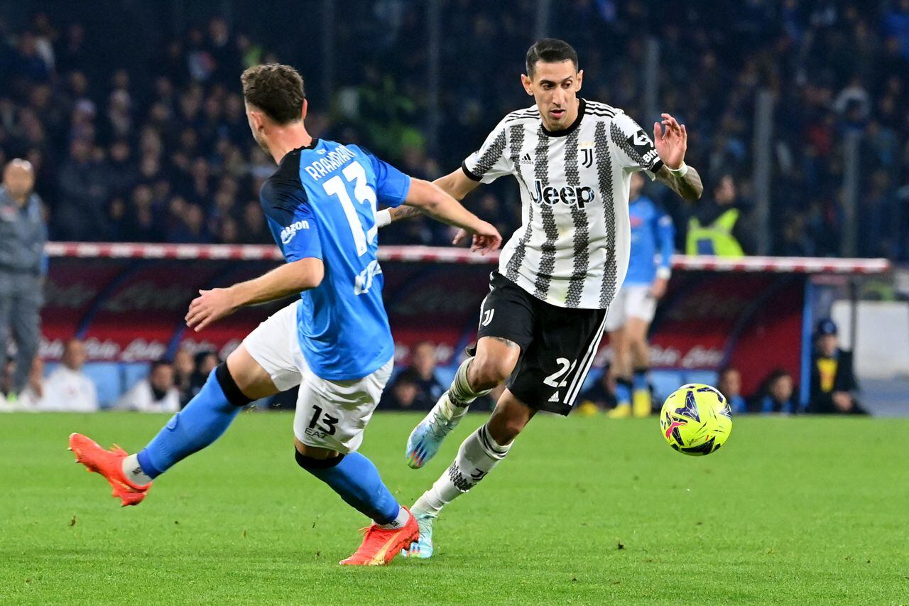 Angel Di Maria ha segnato il gol in più per la Juventus per il 5-1.