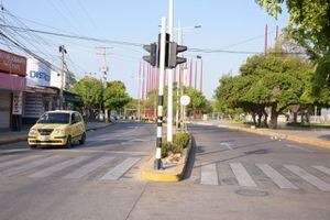 Una de las calles de Valledupar durante el toque de queda.