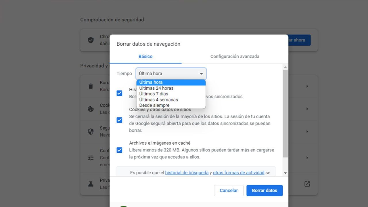 Chrome actualiza sus funciones para eliminar el historial de navegación.