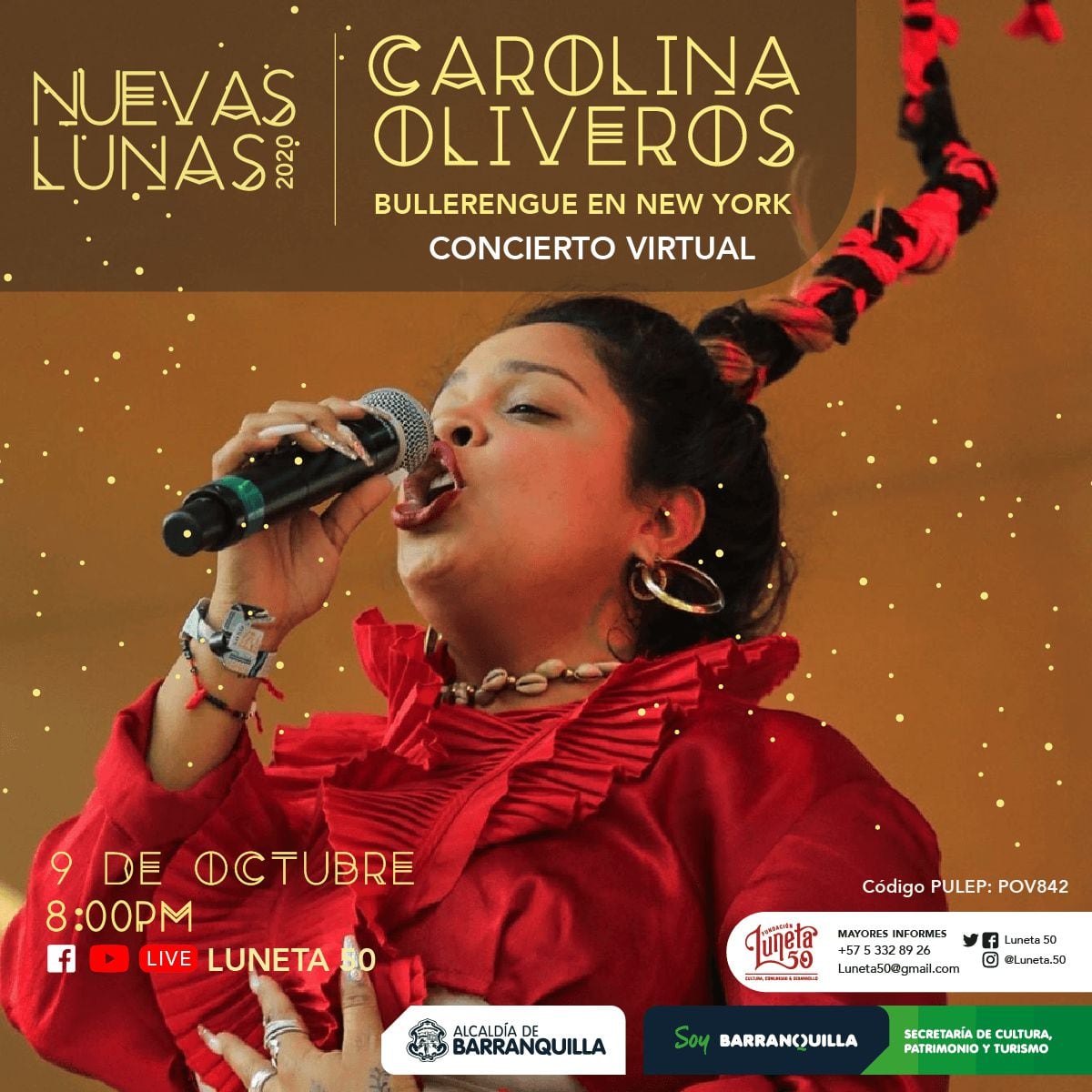 Afiche concierto Carolina Oliveros