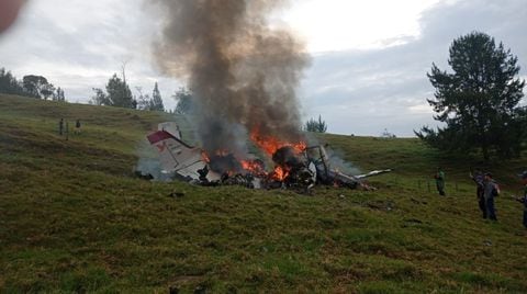 Accidente de avioneta en Antioquia.