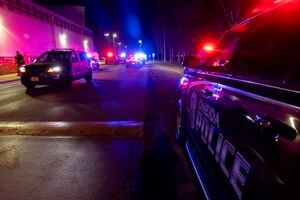 Law enforcement at the Oneida Casino near Green Bay, Wis in the early morning hours of Sunday May 2nd, 2021 after an active shooter. Authorities in Wisconsin say a gunman killed two people at the casino restaurant and seriously wounded a third before he was shot and killed by police Saturday. (AP Photo/Mike Roemer)