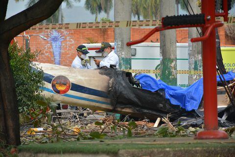 En el accidente falleció un piloto y un cadete resultó herido. Foto: Jorge Orozco/ El País