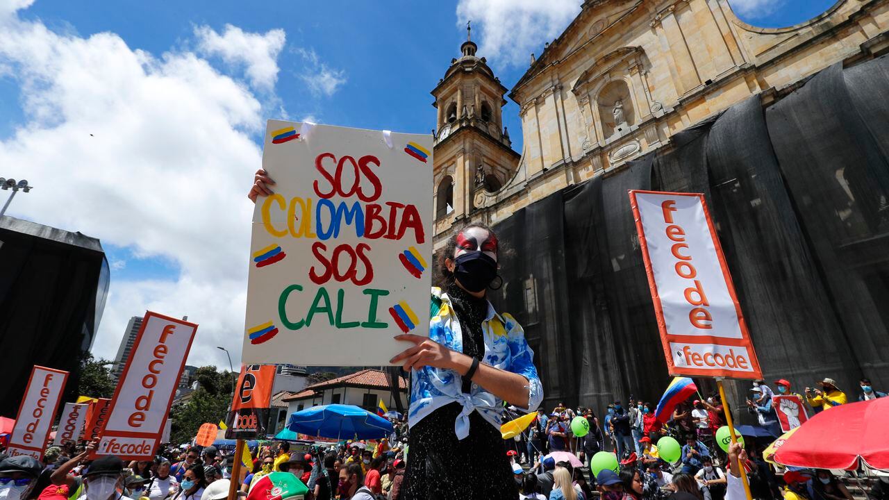 Jornada de Paro Nacional en el Centro de Bogotá convocado por el Comité del Paro mayo 12 del 2021
