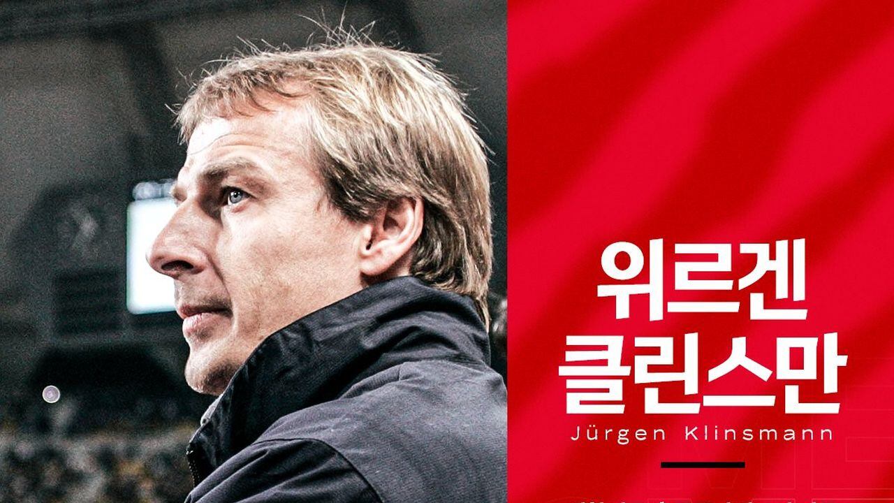 Jürgen Klinsmann, anunciado como nuevo DT de la selección de Corea del sur