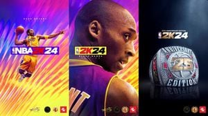 Las portadas de las tres ediciones de NBA 2K24: dos protagonizadas por Kobe Bryant y una por el 25 aniversario de la franquicia.