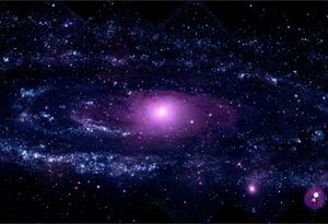 Imagen facilitada por la NASA hoy, miércoles, 27 de octubre de 2010, que muestra un mosaico de 330 imágenes individuales de la galaxia de Andrómeda, también conocida como M31, tomadas por la sonda WISE (Wide-field Infrared Survey Explorer). 