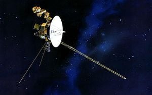 Esta representación generada por computador proporcionada por la NASA muestra a la nave espacial Voyager 1.